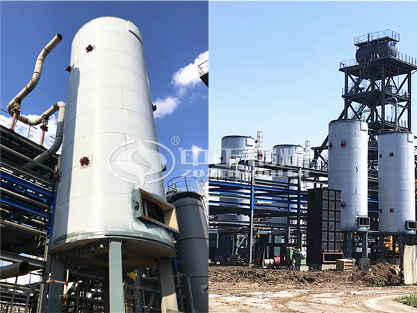 中正YQL<a href=/product/thermal.html target=_blank class=infotextkey>導(dǎo)熱油鍋爐</a>在東方華龍施工現(xiàn)場